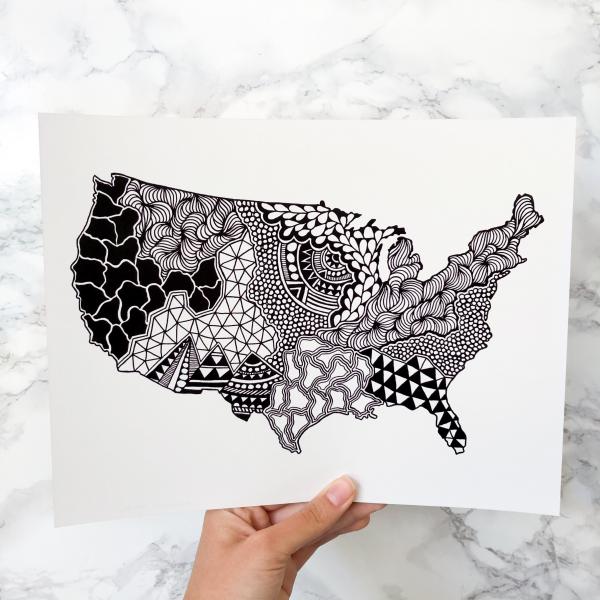 USA art print picture