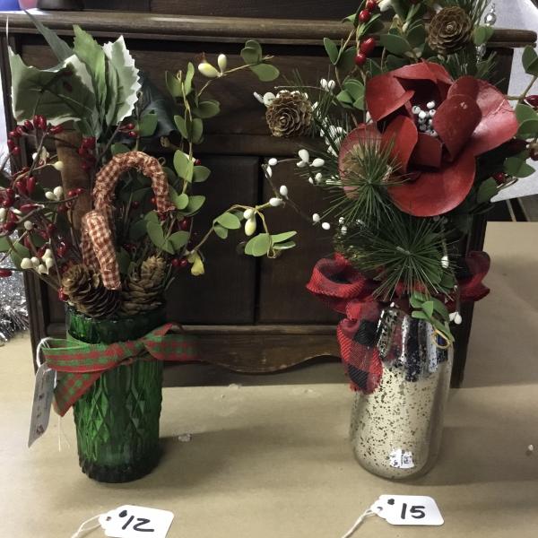 Christmas floral arrangements