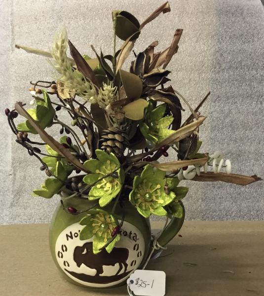 $25 Paper flower arrangements and button bouquets picture