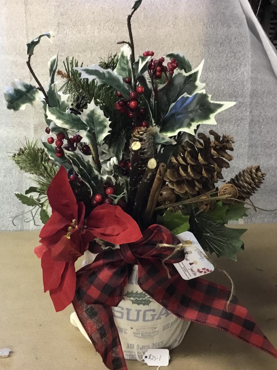 $25 Paper flower arrangements and button bouquets picture