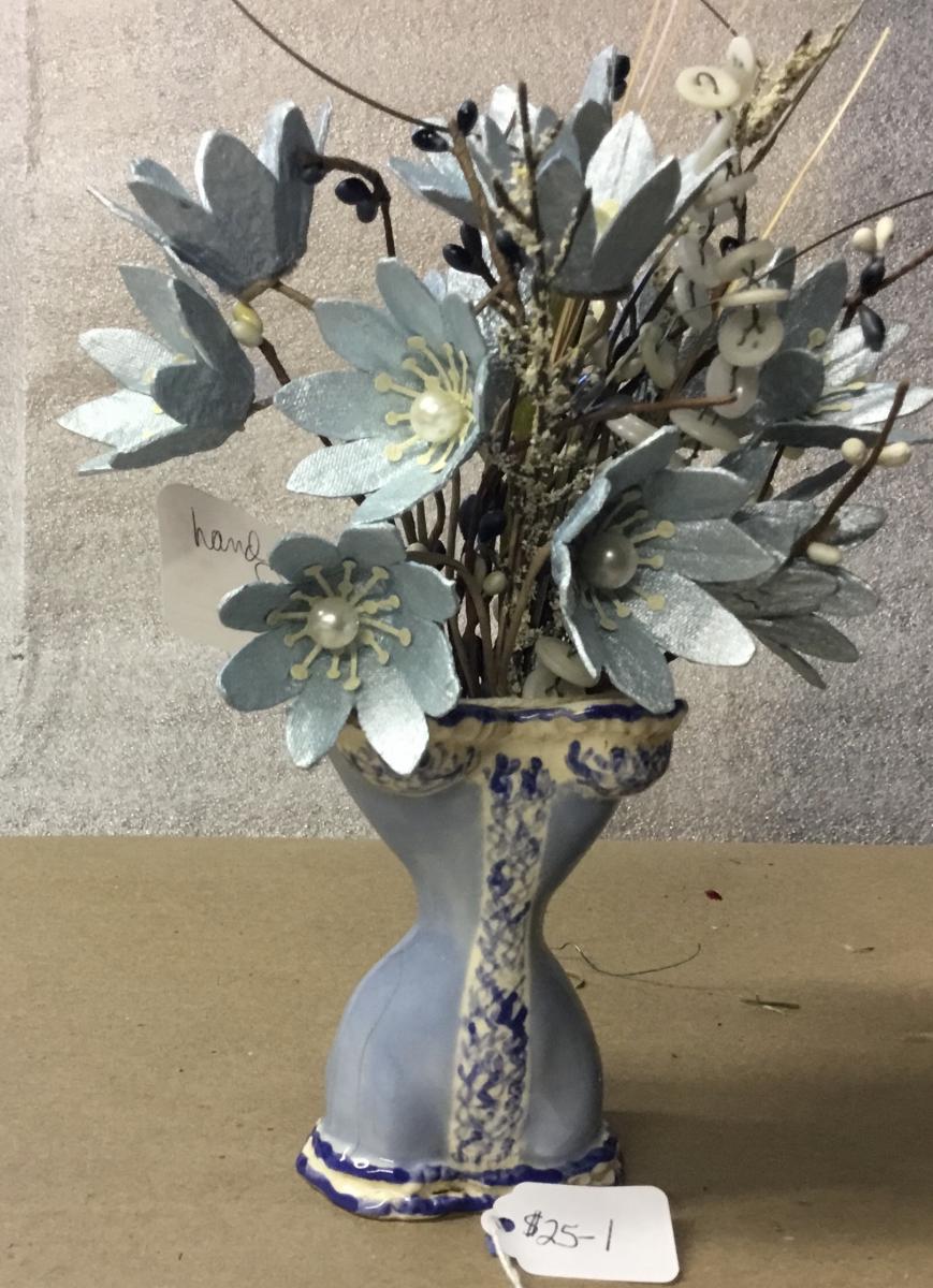 $25 Paper flower arrangements and button bouquets picture