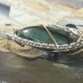 Emerald Wire Wrapped Pendant picture