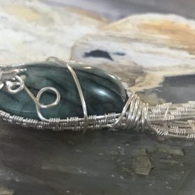 Emerald Wire Wrapped Pendant picture