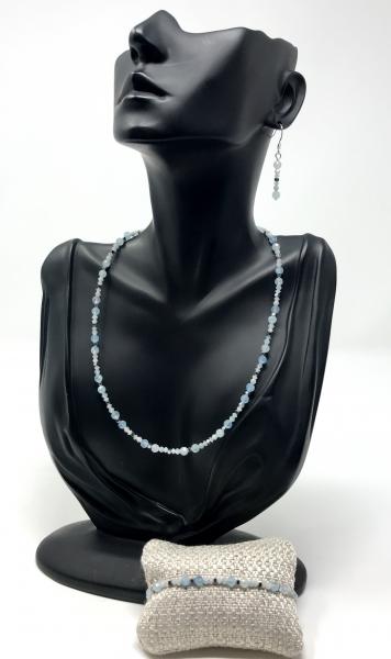 Aquamarine Semi Precious Gemstone Jewelry Set