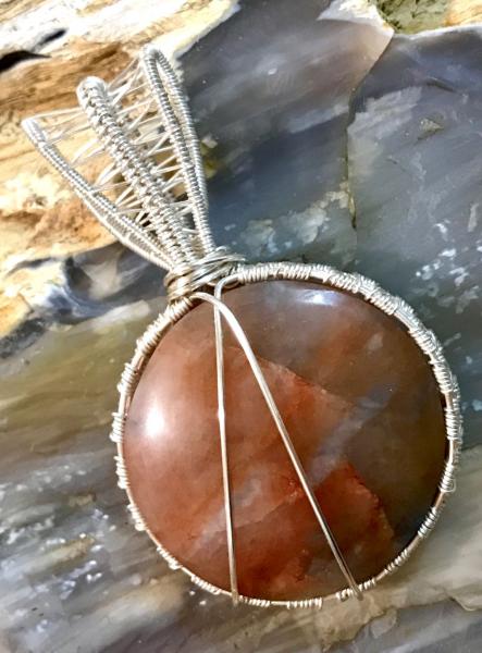 ND Cherry Quartz Wire Wrapped Pendant