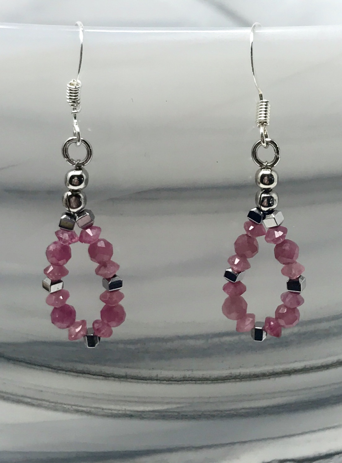 Pink Tourmaline Semi-Precious Gemstone Jewelry Set picture