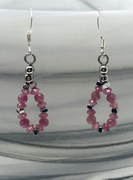 Pink Tourmaline Semi-Precious Gemstone Jewelry Set picture