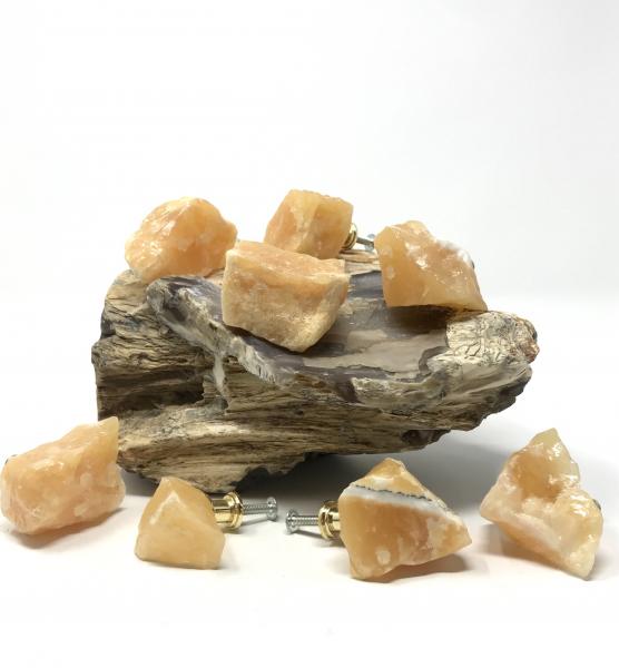 Orange Calcite Drawer Pulls