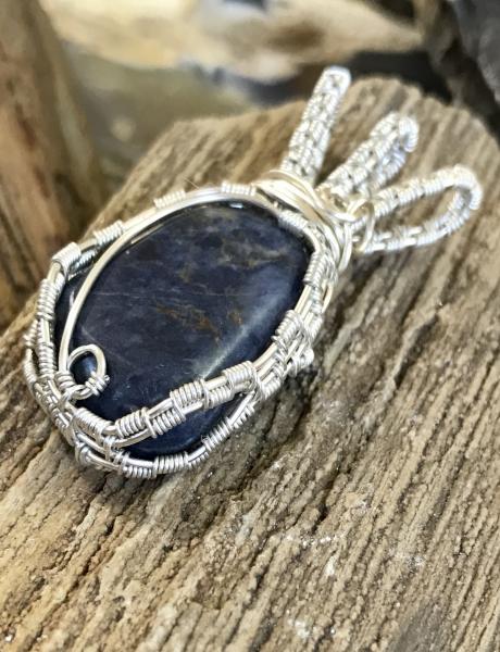 Sapphire Wire Wrapped Pendant picture