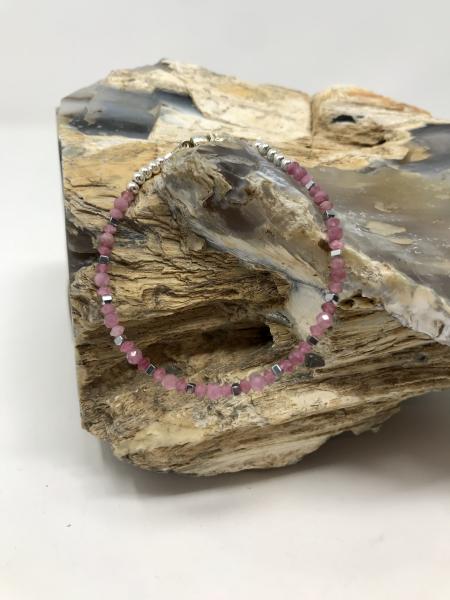 Pink Tourmaline Semi-Precious Gemstone Jewelry Set picture