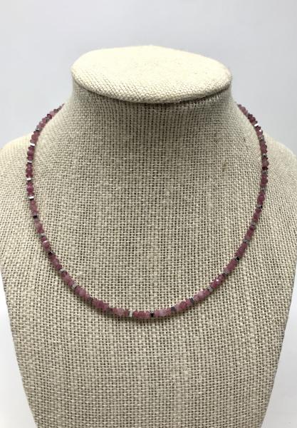 Pink Tourmaline Semi-Precious Gemstone Jewelry Set picture