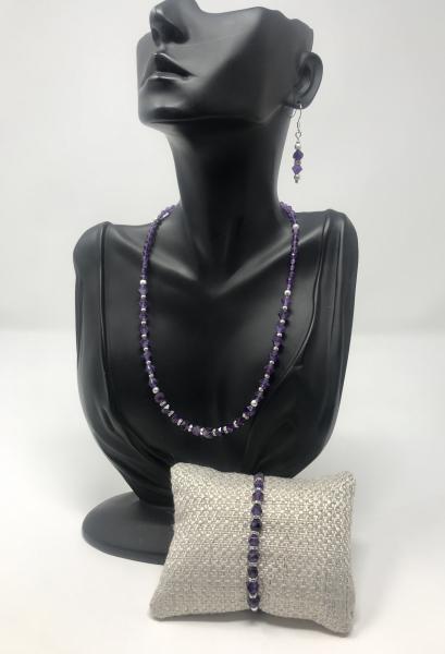 Amethyst Semi Precious Gemstone Jewelry Set