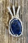 Sapphire Wire Wrapped Pendant