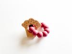 Plum Rose Cupcake Teether