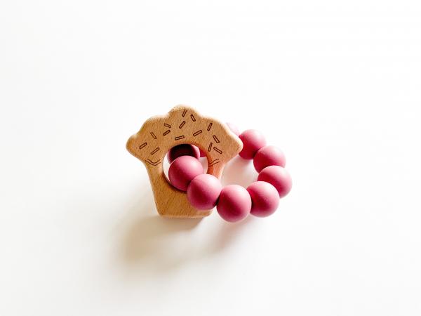 Plum Rose Cupcake Teether picture