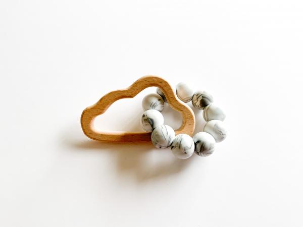 White Marble Cloud Teether