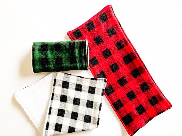 Buffalo Plaid Burp Cloths picture