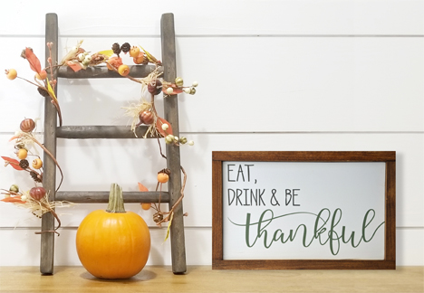 Eat, Drink & Be Merry | Thankful Double Sided Sign picture