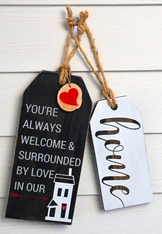 Home & Love Wood Tag Set picture