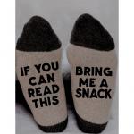 IF YOU CAN READ THIS - BRING ME A SNACK (NOVELTY SOCKS)