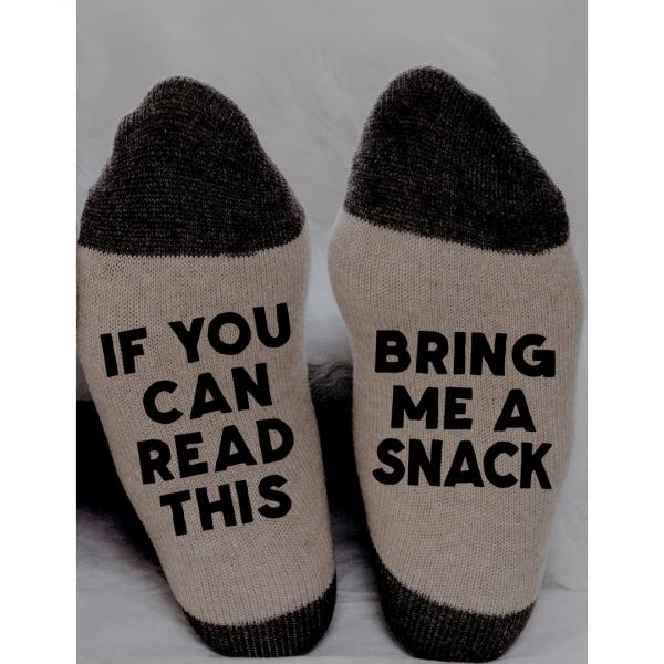 IF YOU CAN READ THIS - BRING ME A SNACK (NOVELTY SOCKS) picture