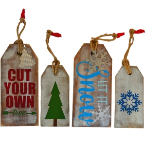 Cut Your Own Tree | Let it Snow Wood Tag Set picture