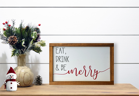 Eat, Drink & Be Merry | Thankful Double Sided Sign picture