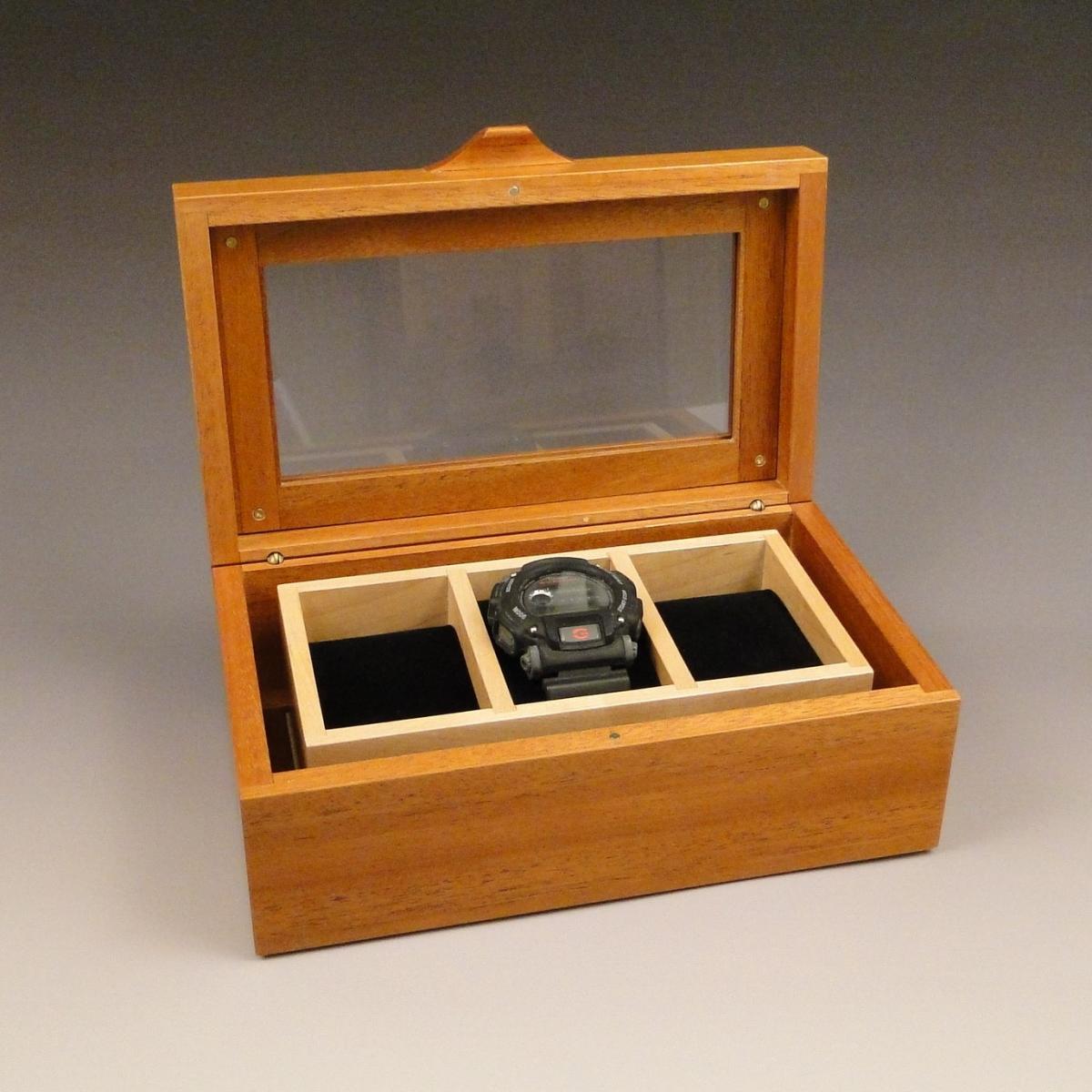 H1050 - Glass topped Wrist Watch Display Box picture
