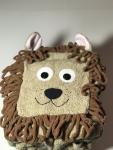 Hooded bath towel-brown lion