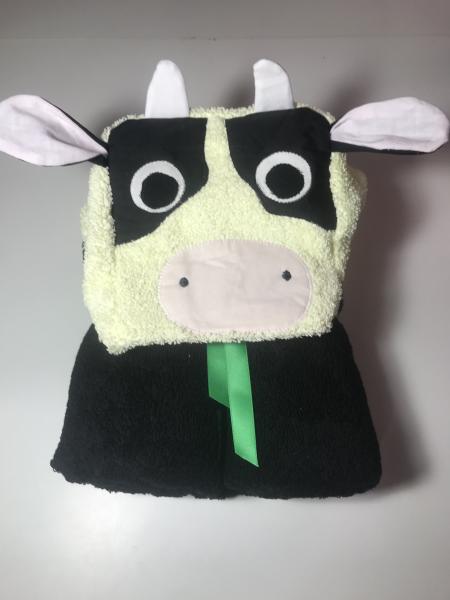 Hooded towel- cow picture