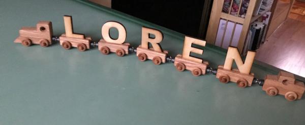 LETTER TRAIN CARS picture