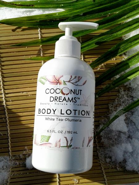 White Tea-Plumeria COCONUT MILK BODY LOTION  8 Oz