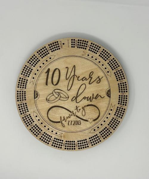 Custom Cribbage Board for Anniversary Cribbage Board Wedding Gift for Housewarming Cribbage Board Established Year Engraved Cribbage Board