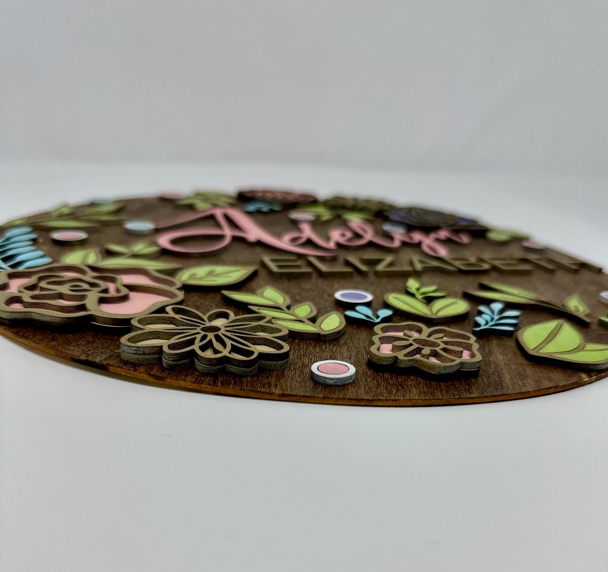 Custom Name Sign, Nursery Sign, Baby Shower Gift, Baby Name Sign, Girls Name Sign, Bedroom Name Sign picture