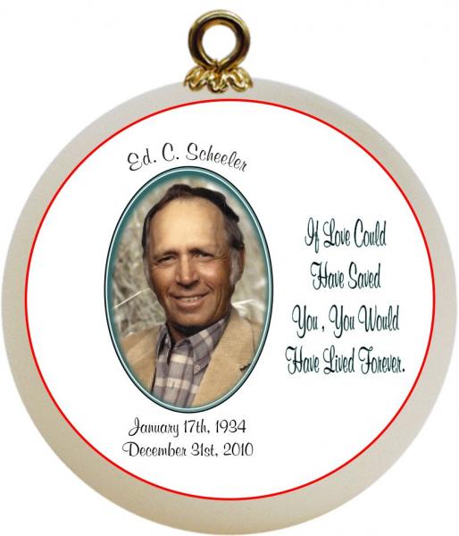 Memorial Ornament w/ Gold Stand picture