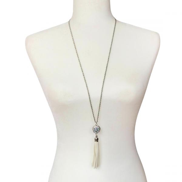 White Leather Tassel picture