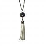 White Leather Tassel