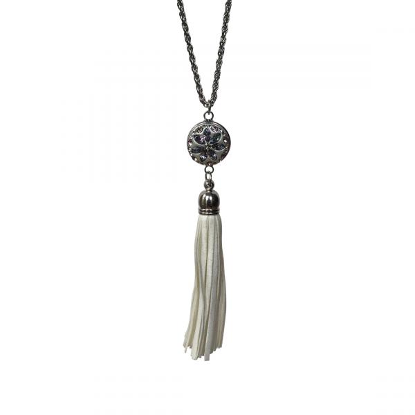 White Leather Tassel picture