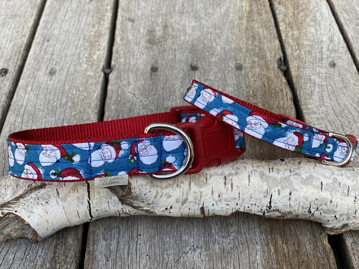 Jolly Old St. Nick Fabric/Nylon Collar picture