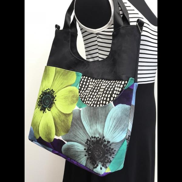 XL TOTE Green Flower