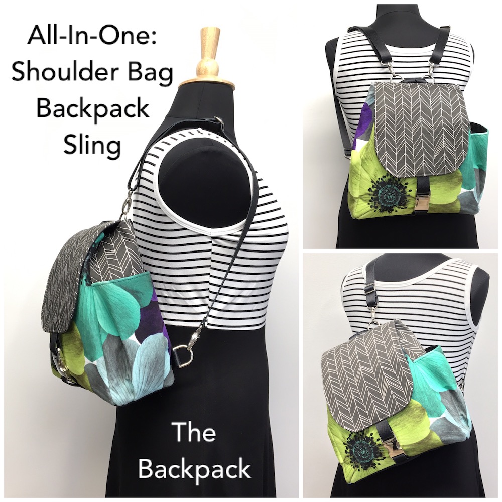 BACKPACK Grey Trees Orange Sun picture