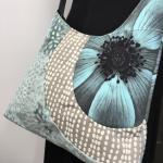 CROSS BODY TOTE Spa Blue Flower