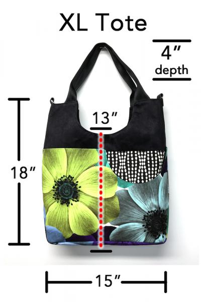 XL TOTE Green Flower picture