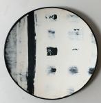 10" serving bowl (black and cream abstract)