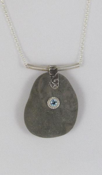 Pebble with Blue topaz picture