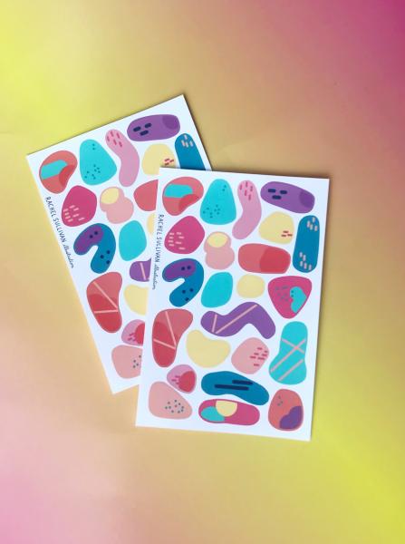 Pastel Shapes Sticker Sheets