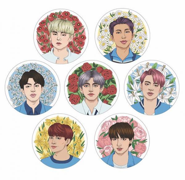 BTS Floral Stickers