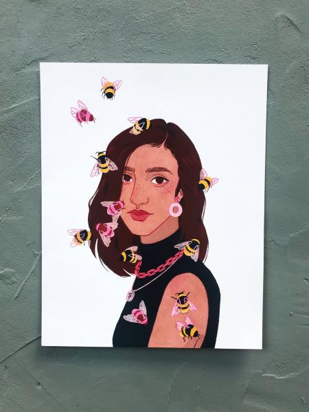 Bee Girl Art Print