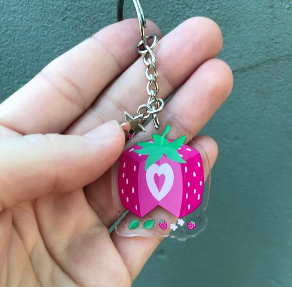 Cube Fruit Keychain Charms picture