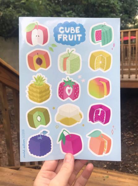 Cube Fruit Sticker Sheets
